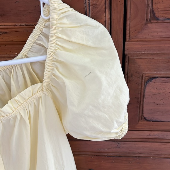 NWOT Free People Yellow Romper With Pockets Size Small - Picture 4 of 9